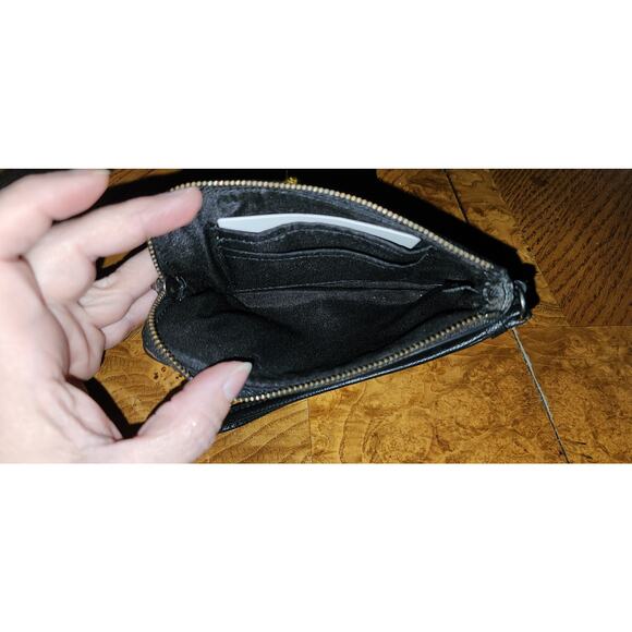 Coach Corner Zip Halftone Floral Print Wristlet F55824 100 Authentic - Picture 5 of 6